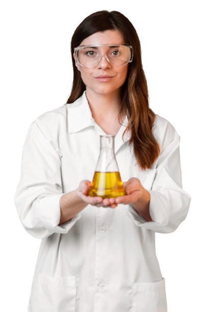 front view female scientist with safety glasses holding test tube e1736110698434 1